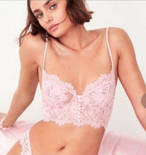 For Love & Lemons Pink Lace Bralette