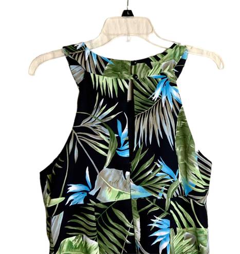 Connected Apparel Connected Black Blue Green Floral Halter Dress Wm 12