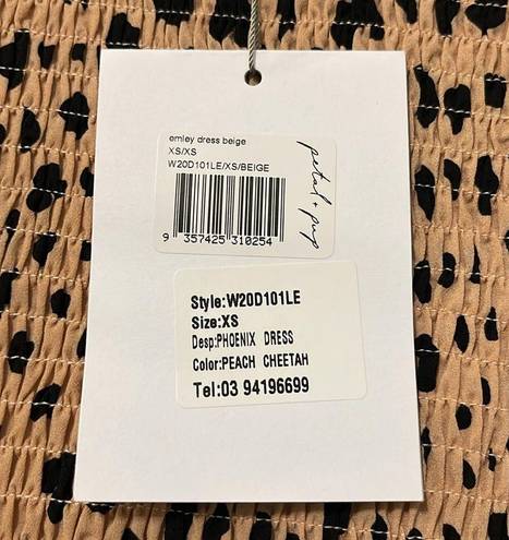 Petal and Pup NWT Women’s  Emley Dress Beige Cheetah Print Size XS