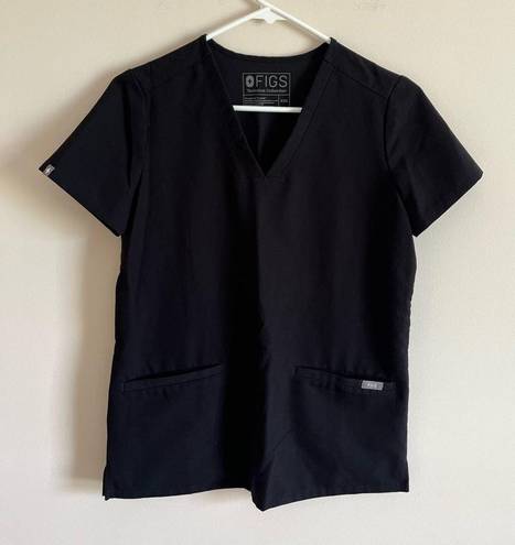 FIGS Casma Three-Pocket Scrub Top™ Size XXS in Black