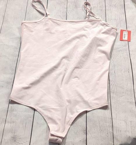 Spanx  ribbed cami bodysuit ice pink size XL