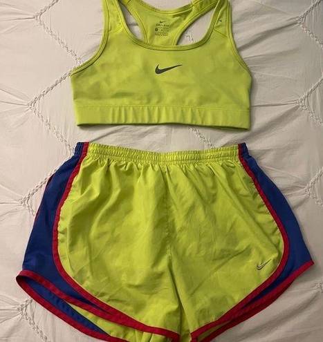 Nike  Neon Yellow Running Set