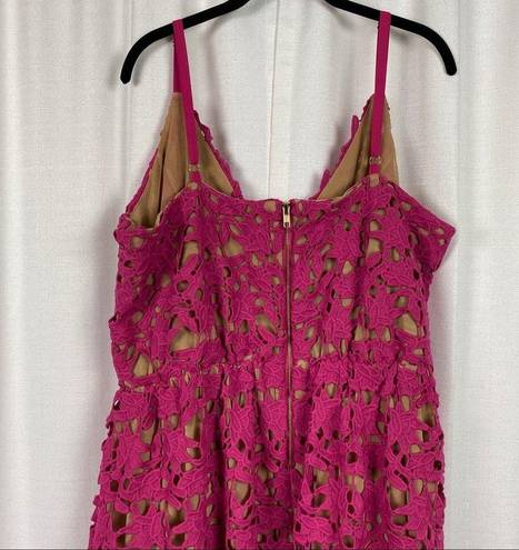 City Chic  Shocking Pink So Fancy Crochet Lace Dress Sz.XL(22) NWT