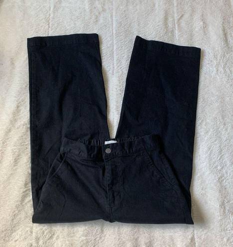 Oak + Fort  Wide Leg Black Pants