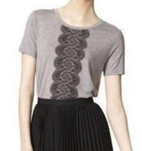Jason Wu  by Target Gray with Black Lace Print Top