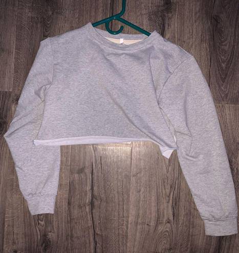 Grey cropped hoodie Size M