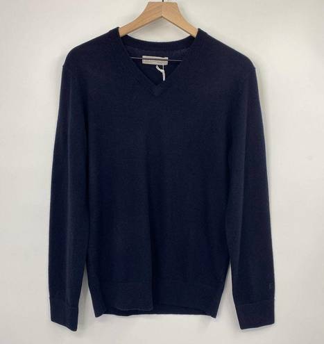 Everlane  Cashmere Sweater V Neck Dark Navy Blue NEW Mens Size Small