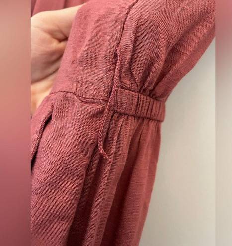 Abercrombie & Fitch Abercrombie Large maroon jumpsuit with pockets button detailing SEE NOTES