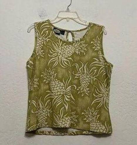 Tommy Bahama , tropical pineapple, silk blend tank top size large ￼