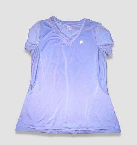 FILA Sport Women’s V-neck Short Sleeve T-Shirt Size Large in Lavender