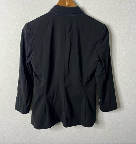 The Row  Black Stretch Virgin Wool Schoolboy Blazer Womens Size 6