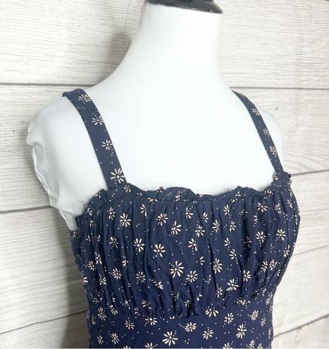 Trixxii Navy Blue Floral Mini Sun Dress Size Medium