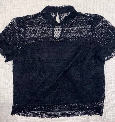 GUESS Black Lace Top