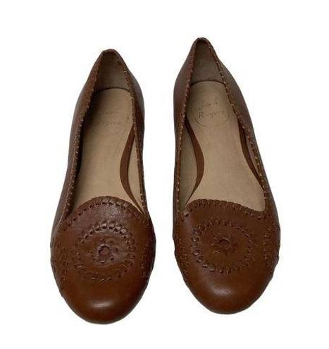 Jack Rogers  Brown Leather Sandals Slip On Ballet Casual Flats Women Size 6