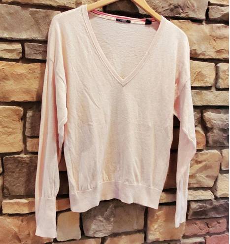 Scotch & Soda  Pink Cotton-Cashmere Loose Knit Sweater Size Medium