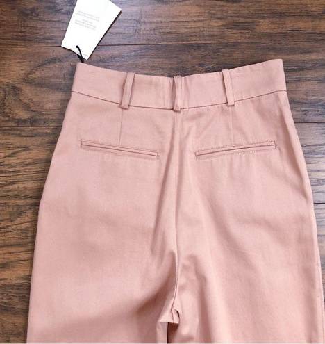 Ba&sh  • Maiwen Pleated Trousers pants high waist Blush pink tapered carrot leg