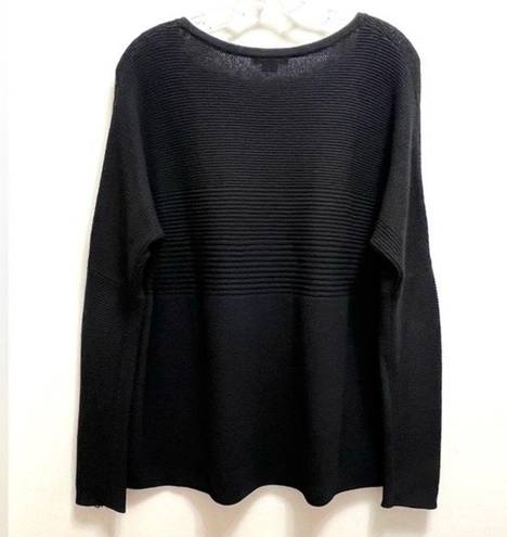 Helmut Lang  Sweater Wool Angora Blend Ribbed Relaxed Fit Black Size S