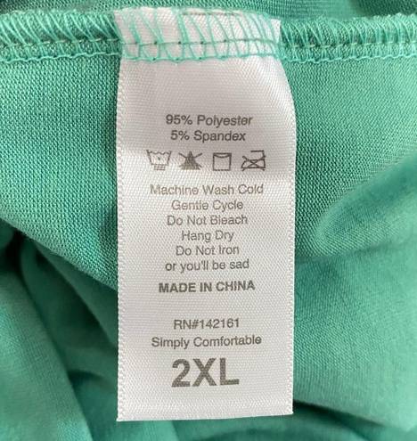 LuLaRoe 2XL  Green Sleeveless Tank Top