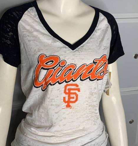 Genuine Merchandise  Campus Lifestyle San Francisco Giants Burnout V Neck Top Siz