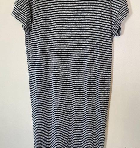 Lush Clothing Nordstrom Lush Midi Knit Dress in Grey and Black Stripe