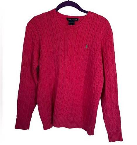 Ralph Lauren Cable-knit Cotton Sweater in Pink
