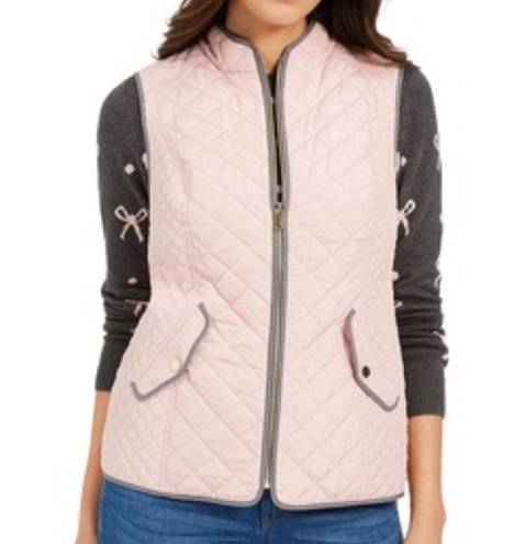 Charter Club M //  NWT Pink Stand Up Collar Zip Up Quilted Vest