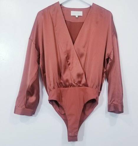 Michelle Mason  Silk Bodysuit Long Sleeves