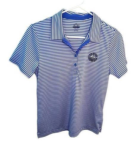 EP Pro  Golf Polo Shirt Blue White Stripes