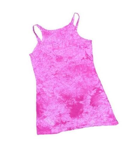 Gypsy 05  Women's Pink Tye Dye Tank Top Cotton Graphic Size Medium