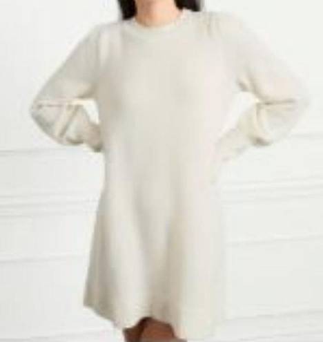 Hill House  Cream The Silvie Sweater Wool Dress Cream Large