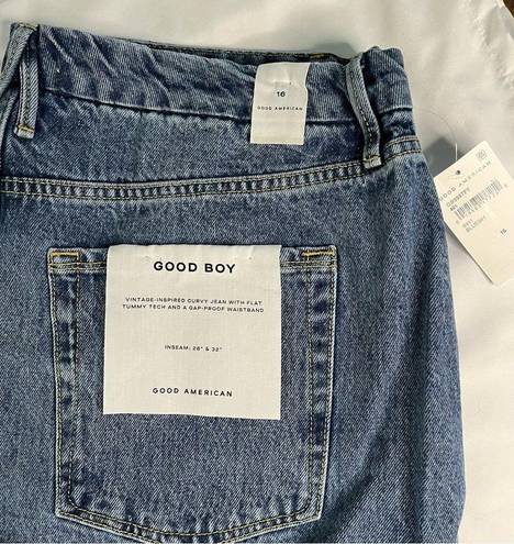 Good American  Size 16 Good Boy Rigid Denim Jean Boyfriend Straight Leg Classic