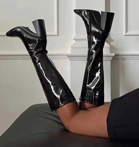 Princess Polly Black Knee High Jessa Boots