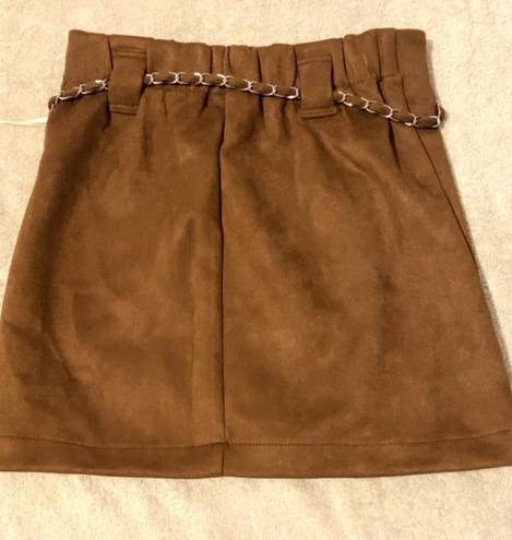 Iris Brown Skirt With Belt 