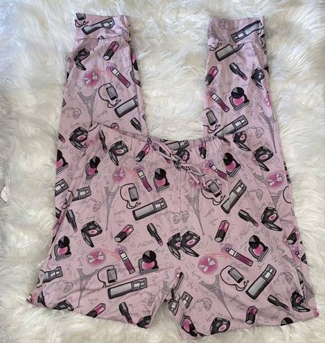 Charlotte Russe  Pink and White Beautiful Me Makeup Print Pajama Set