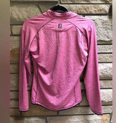 FootJoy  Womens Performance Pullover 1/2 Zip Pink Heather Golf Long Sleeve Small