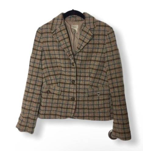 L.L.Bean  checkered blazer