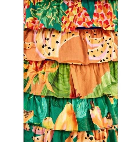 Farm Rio NWT  Mixed Prints Multi-Layered Midi Skirt