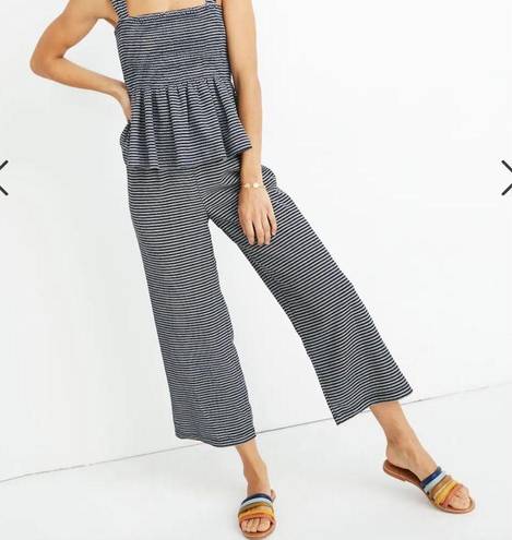 Madewell  Texture & Thread Wide Leg Pull On Pant in Stripe Sz M