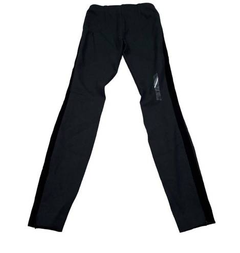 Polo  Ralph Lauren Velvet Side Stripe Black Skinny Pants Ankle Zip Size 0