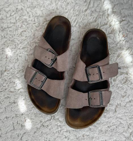 Birkenstock Arizona Tan Suede Sandals