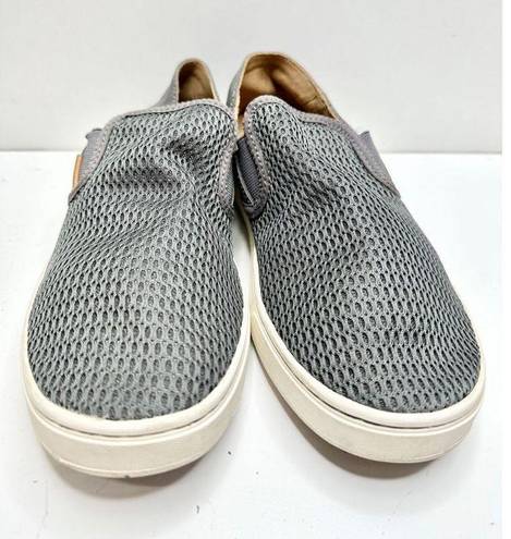 Olukai  Shoes Womens Size 8US 38EU Slip On Pehuea Sneakers Gray Mesh