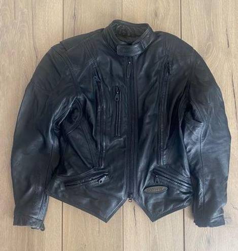 Harley Davidson womens  Motorcycle leather Riding jacket black FXRG armored