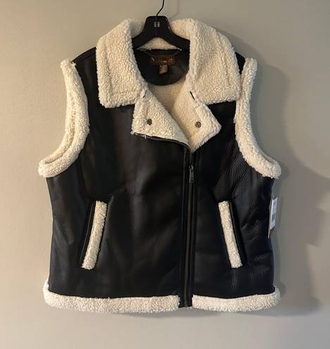 Koolaburra by Ugg Faux Leather and Sherpa Vest