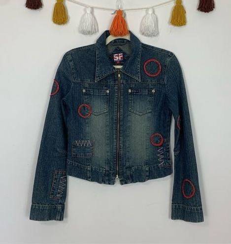 Krass&co Vintage The San Frisco Jeans  Patchwork Jean Jacket Size Medium