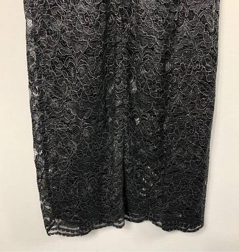 L'Agence L’AGENCE Black & Silver Sheer Floral Dress