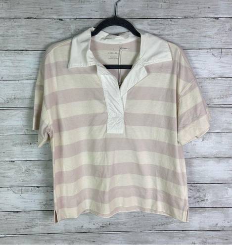 Everlane  Organic Cotton Striped Polo Shirt Size Small