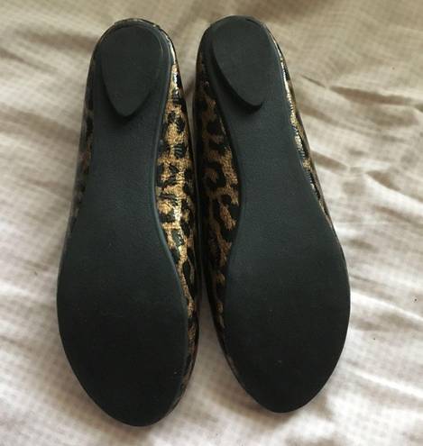 Fashion Bug  Leopard cheetah Patent Print Flats 10