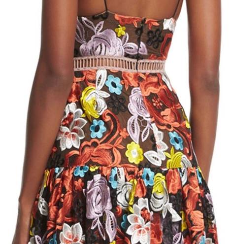 Alexis Multicolored Floral Embroidered Dress