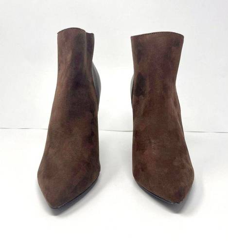 Shoedazzle  Brown Ashley Pointed Toe Wedge Ankle Booties