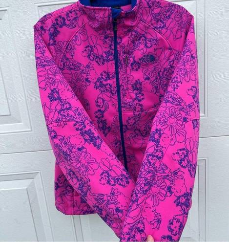 The North Face Apex Bionic Softshell Jacket Large Floral Pink Gorpcore Barbie